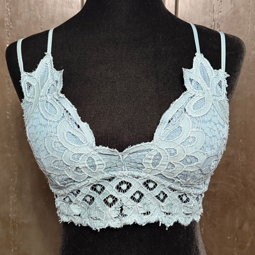 Blue lace bralette - Size L